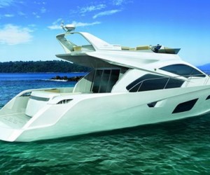 An upshot of a collaboration between Brazil-based luxury yacht maker Intermarine and