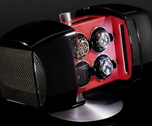 The aluminum case is inlaid with your choice of high-tech carbon fiber or high-polish...