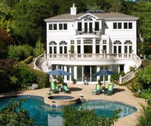 Majestic, parkl-ike and private estate with approx. 9,500 square foot European-style