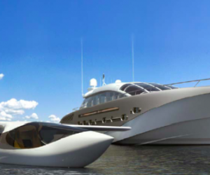 The carbon-fiber AeroCruiser 38 II draws inspiration from the world of private aviati...