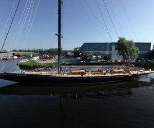 The 43-metre Lionheart, the largest J-Class yacht ever built, has been put on the mar...