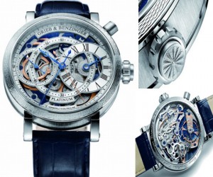 �Blue Sensation� chronograph based on a historic 1889 Patek Philippe for Tiffany move...