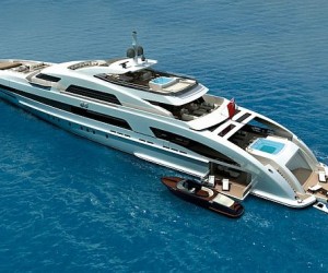 Heesen 65m yachts exterior was designed by Omega Architects, and the yacht features s...