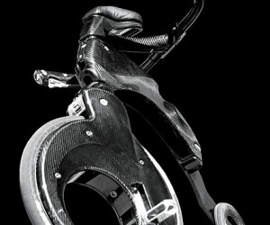 A cross between a Victorian-era penny-farthing and a Segway, the electric YikeBike ca...