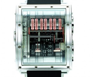 In 18-karat white or rose gold or magnesium, the Quenttin case is massive being 47-mm...