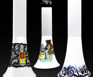 An insanely limited edition set of speakers accented by the graffiti of Parrot Zikmu