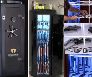 Created by Bruce Pendleton, the cabinet features a unique revolving design, which mak...