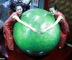 A six-tonne, five-foot tall pearl with a price tag of �88 million has been given its