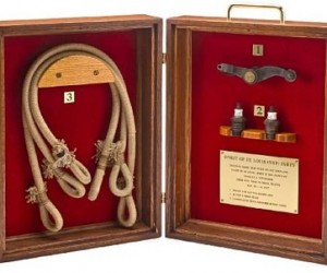Parts from the Spirit of St. Louis, the iconic plane that Charles Lindbergh piloted s...