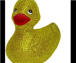 If you think a regular rubber duck is not good enough to amuse your rich little snot