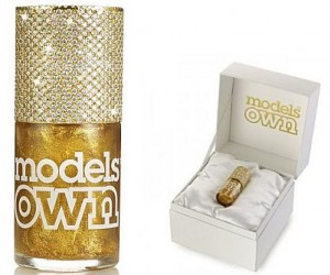 A total of 1,118 diamonds have been inlaid. The Models Own Gold Rush nail polish cost...