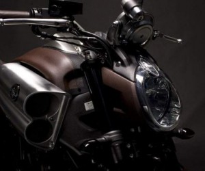 Yamaha and Hermes have teamed up to create a one-off version of the V-Max model motor...